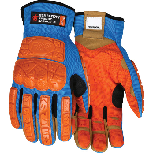 Forceflex&reg; Impact Gloves, Medium, Synthetic Palm, Slip-On Cuff Equipment World