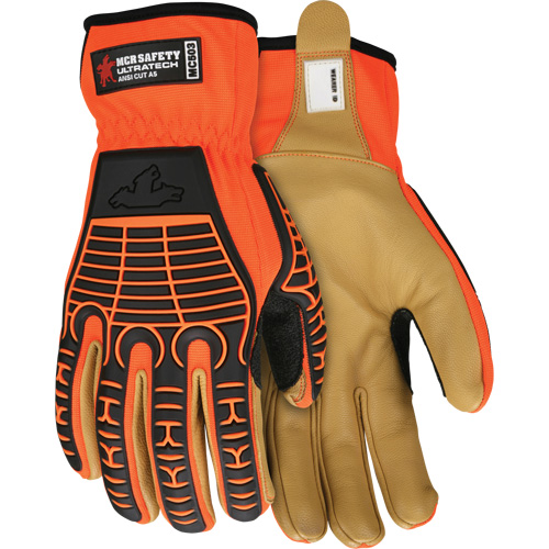 Predator Impact Gloves, Medium, Grain Leather Palm, Hook & Loop Cuff Equipment World