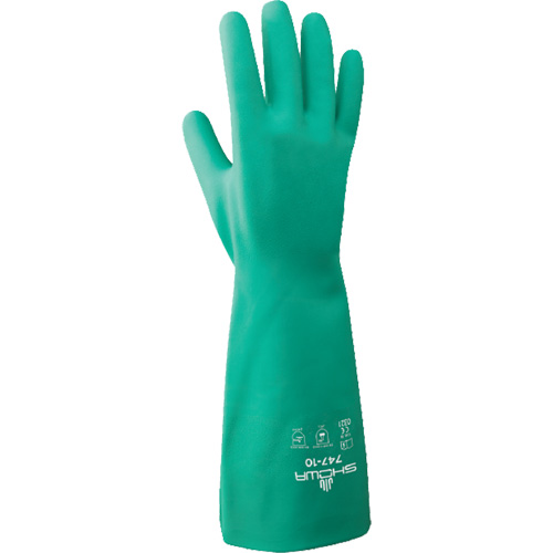 Chemical Resistant Gloves 747 Series, Size Large/9, 18" L, Nitrile, 22.04-mil Equipment World
