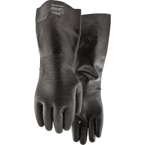 Gants r&eacute;sistants aux produits chimiques, Taille Grand/10, 18" lo, N&eacute;opr&egrave;ne, Doublure en Coton, 84-mil Equipment World