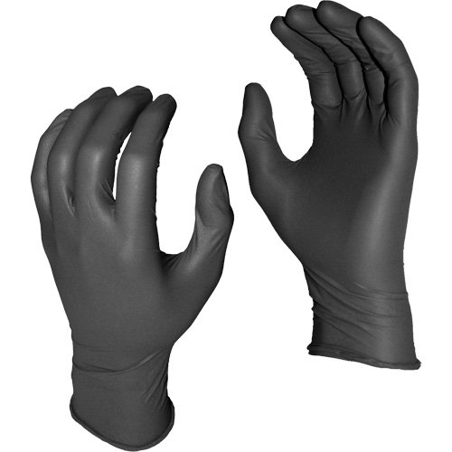 Grease Monkey&reg; Disposable Gloves, Small, Nitrile, 5-mil, Powder-Free, Black Equipment World