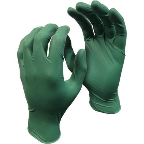 Gants 5559PF Green Monkey, Petit, Nitrile, 4 mils, Sans poudre, Vert Equipment World