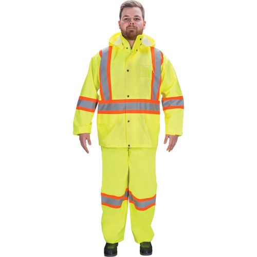 RZ1000 Rain Suit, Polyester, Medium, High Visibility Lime-Yellow Equipment World