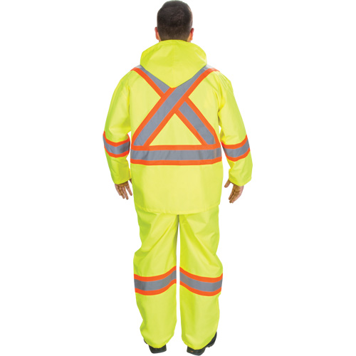 RZ1000 Rain Suit, Polyester, Medium, High Visibility Lime-Yellow Equipment World