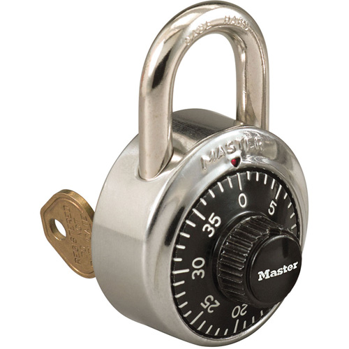 1525 Series Padlock with Key Control Feature, Combination, Stainless Steel, 1-7/8" Width Equipment World