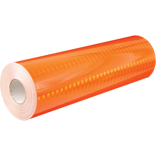 High Intensity Prismatic Grade Reflective Sheeting, 2" W x 150' L, 19 mils, Orange Equipment World