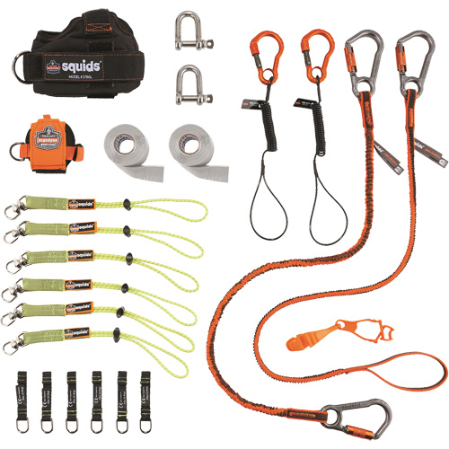 Squids&reg; 3186 Iron/Steel Worker's Tool Tethering Kit Equipment World