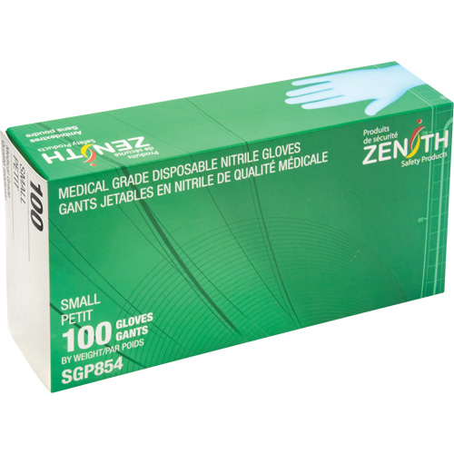 Puncture-Resistant Medical-Grade Disposable Gloves, Small, Nitrile, 3.5-mil, Powder-Free, Blue, Class 2 Equipment World