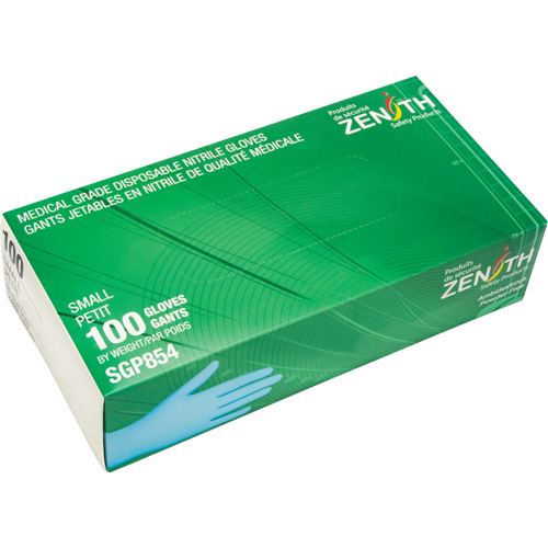 Puncture-Resistant Medical-Grade Disposable Gloves, Small, Nitrile, 3.5-mil, Powder-Free, Blue, Class 2 Equipment World