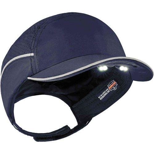 Skullerz&reg; 8965 Lightweight Bump Cap Hat with LED Lighting, Navy Blue Equipment World