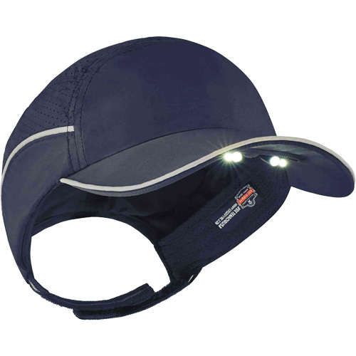 Skullerz&reg; 8965 Lightweight Bump Cap Hat with LED Lighting, Navy Blue Equipment World
