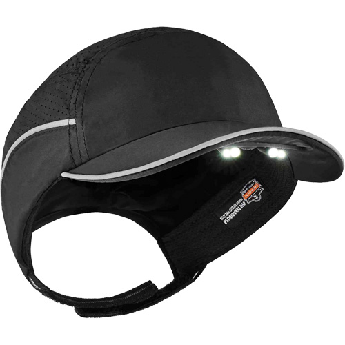 Skullerz&reg; 8965 Lightweight Bump Cap Hat with LED Lighting, Black Equipment World