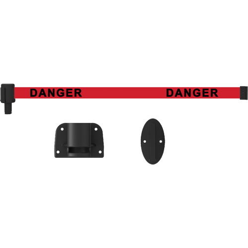 Plus Wall Mount Barrier System, Plastic, Screw Mount, 15', Red Tape Equipment World