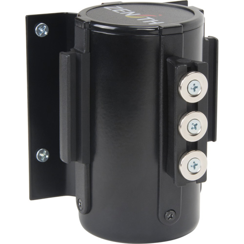 Wall Mount Barrier with Magnetic Tape, Steel, Screw Mount, 12', Yellow Tape Equipment World