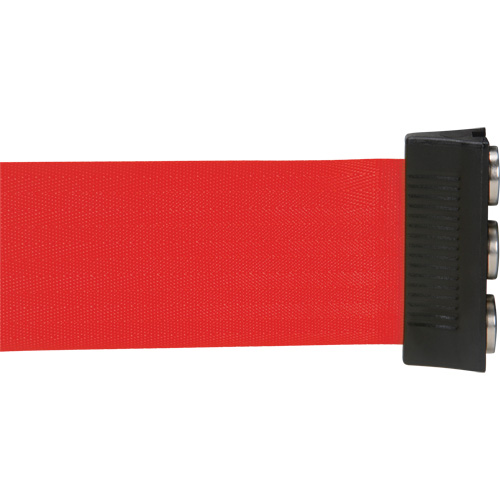 Wall Mount Barrier with Magnetic Tape, Steel, Screw Mount, 12', Red Tape Equipment World