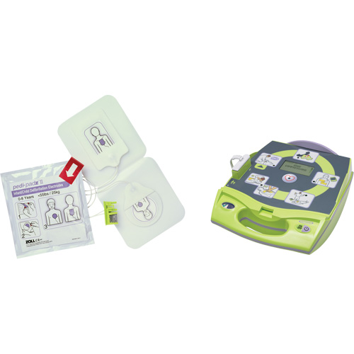 AED Plus&reg; Defibrillator with Bonus Pedi-Padz&reg; II Electrodes, Automatic, English, Class 4 Equipment World