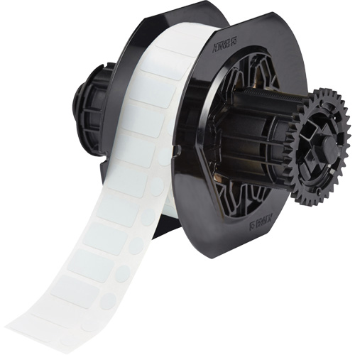 &eacute;tiquettes pour laboratoire et couvercles de flacon r&eacute;sistant aux produits chimiques de s&eacute;rie B33, Polyester, 1" lo x 0,5" h, Blanc Equipment World