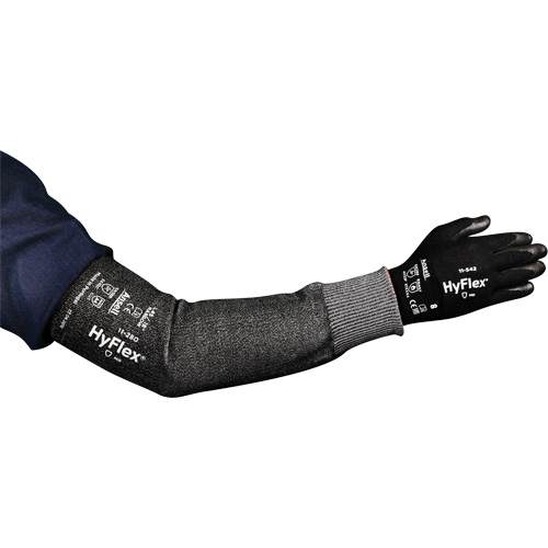 Manchon &eacute;troit r&eacute;sistant aux coupures HyFlex s&eacute;rie 11-280, Intercept, 12", ASTM ANSI niveau A4, Gris Equipment World