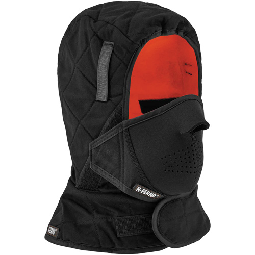 Doublure de casque de s&eacute;curit&eacute; d'hiver trois couches N-Ferno avec cache-bouche, Doublure en Molleton, Taille unique, Noir Equipment World