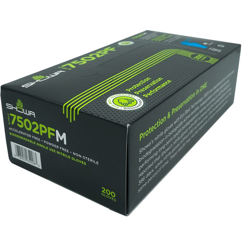 Biodegradable Disposable Gloves, X-Small, Nitrile, 2.5-mil, Powder-Free, Blue Equipment World