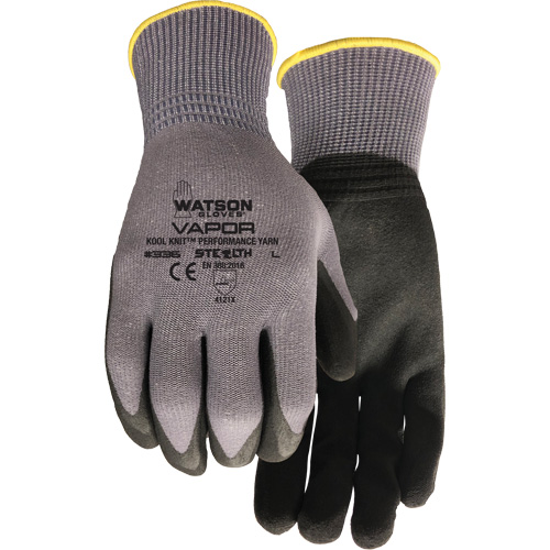 Stealth Vapour Coated Gloves, Small, Foam PVC Coating, 15 Gauge, Nylon Shell Equipment World