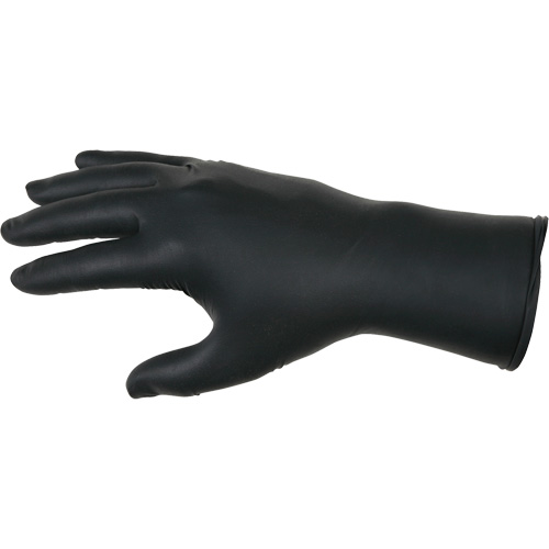 Gants jetables NitriShield Stealth Extra, Grand, Nitrile, 6 mils, Sans poudre, Noir Equipment World