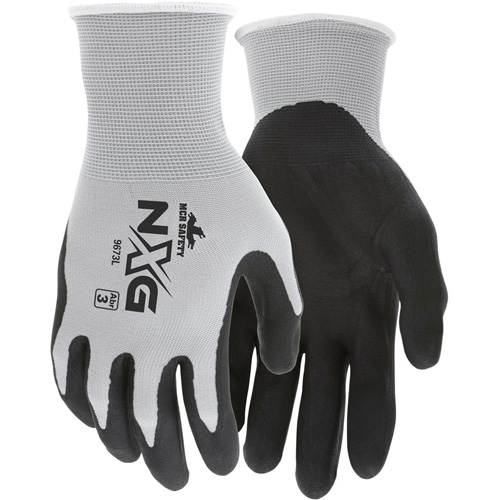 NXG&reg; Coated Gloves, Large, Foam Nitrile Coating, 13 Gauge, Nylon Shell Equipment World