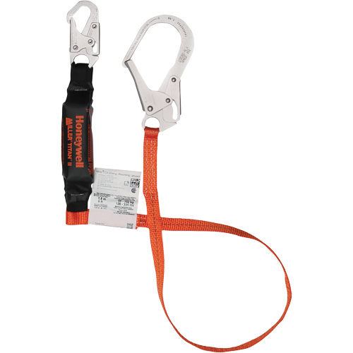 Titan Shock-Absorbing Lanyard, 6', Locking Rebar Hook Center, Locking Snap Hook Leg Ends, Polyester Equipment World