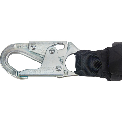 Miller&reg; HP Shock-Absorbing Lanyard, 4', Locking Rebar Hook Center, Locking Snap Hook Leg Ends, Polyester Equipment World