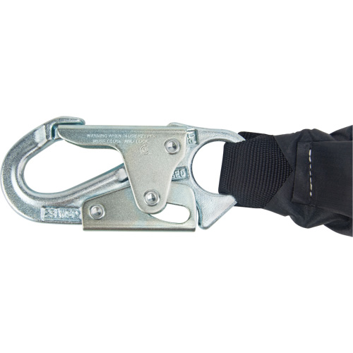 Miller&reg; HP Shock-Absorbing Lanyard, 4', Locking Rebar Hook Center, Locking Snap Hook Leg Ends, Polyester Equipment World