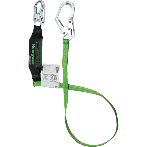 Miller&reg; HP Shock-Absorbing Lanyard, 6', Locking Rebar Hook Center, Locking Snap Hook Leg Ends, Polyester Equipment World