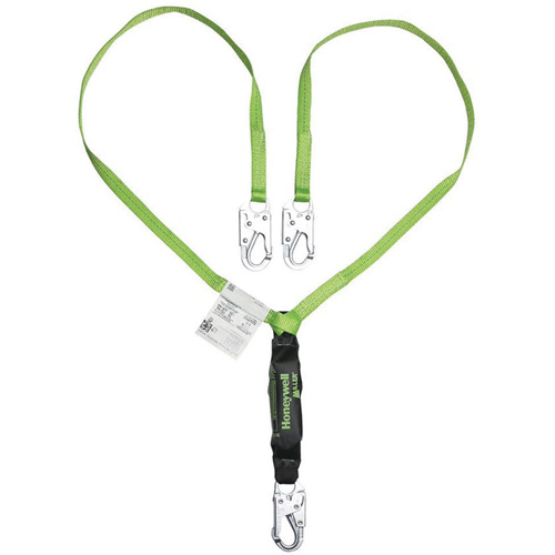 Miller&reg; HP Shock-Absorbing Lanyard, 4', Locking Snap Hook Center, Locking Snap Hook Leg Ends, Polyester Equipment World