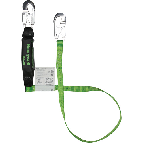 Miller&reg; HP Shock-Absorbing Lanyard, 6', Locking Snap Hook Center, Locking Snap Hook Leg Ends, Polyester Equipment World