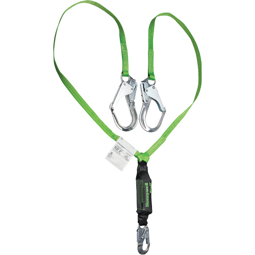 Miller&reg; HP Shock-Absorbing Lanyard, 6', Locking Rebar Hook Center, Locking Snap Hook Leg Ends, Polyester Equipment World