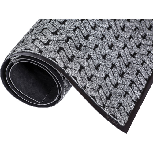 Tire-Track Performance Entrance Mats, Wiper/Scraper, 4' x 8' x 3/8", Grey Equipment World