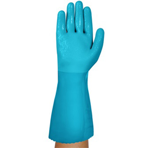 AlphaTec&reg; 04-003 Chemical Resistant Gloves, Size 8, 14" L, Nitrile/PVC, Fleece Inner Lining, Winter Weight Equipment World