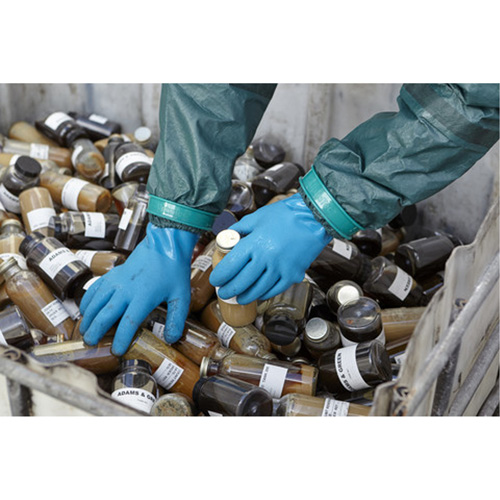 AlphaTec&reg; 04-003 Chemical Resistant Gloves, Size 8, 14" L, Nitrile/PVC, Fleece Inner Lining, Winter Weight Equipment World