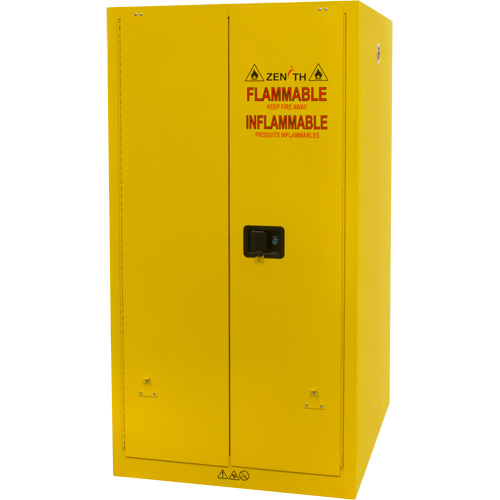 Flammable Storage Cabinet, 60 gal., 2 Door, 34" W x 65" H x 34" D Equipment World
