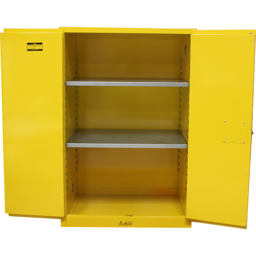 Armoire pour produits inflammables, 90 gal., 2 Porte(s), 43" La x 66" h x 34" p Equipment World