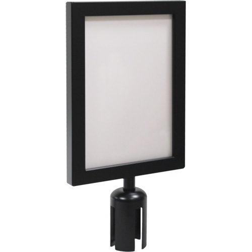 Sign Frame for Crowd Control Post, Black Equipment World