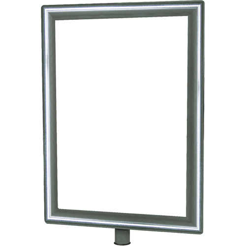 Heavy-Duty Vertical Sign Holder for Classic Posts, Polished Chrome Equipment World