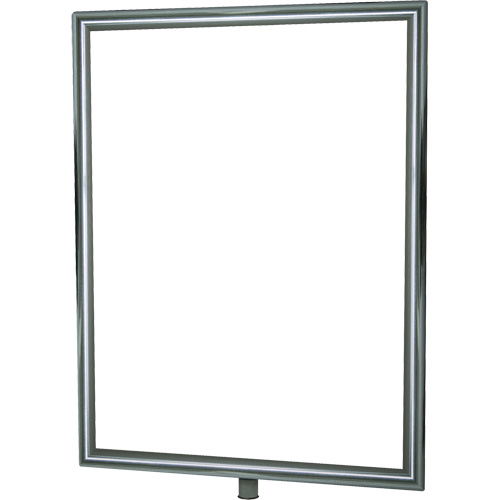Heavy-Duty Vertical Sign Holder for Classic Posts, Polished Chrome Equipment World