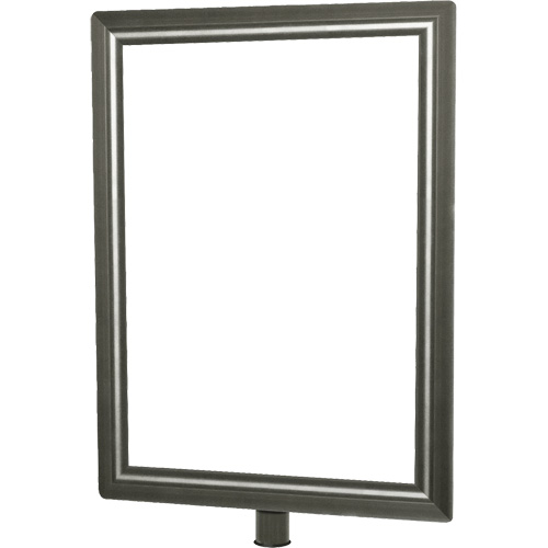 Heavy-Duty Vertical Sign Holder for Classic Posts, Satin Chrome Equipment World