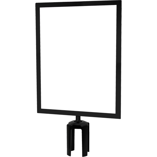 Porte-enseigne horizontal robuste avec adaptateur pour poteaux Tensabarrier, Noir Equipment World