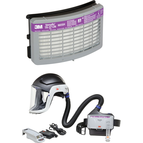 Versaflo Heavy Industry PAPR Kit, Hard Hat & Faceshield, Lithium-Ion Battery Equipment World