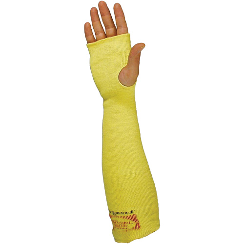 Sleeves with Thumb Hole, Kevlar&reg;, 22", ANSI/ISEA 105 Level 3/EN 388 Level 3, Yellow Equipment World
