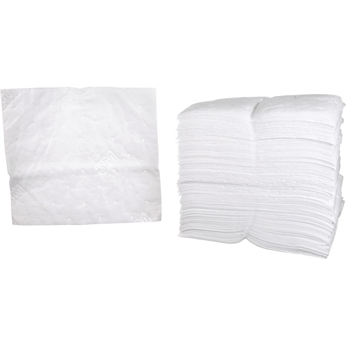 Petroleum Sorbent Pads, Oil Only, 19" x 17", 38.7 gal. Absorbancy Equipment World