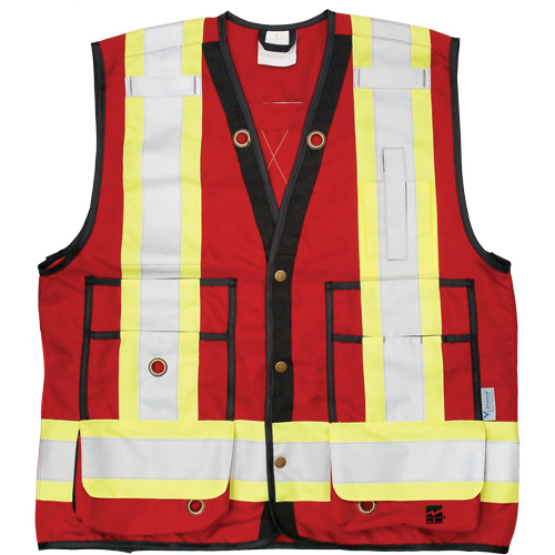 Open Road&reg; Surveyor Vest, Red, Large, Polyester Equipment World