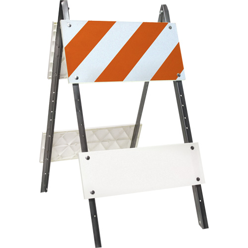 Prismatic Barricade, Folding, 24" L x 45" H, Orange/White Equipment World