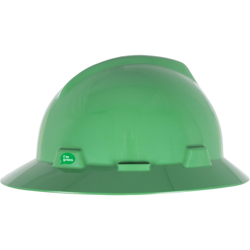 V-Gard&reg; GREEN Slotted Full Brim Hard Hat, Meets CSA Type 1, Ratchet Suspension Equipment World